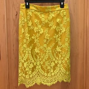 JCREW lace pencil skirt